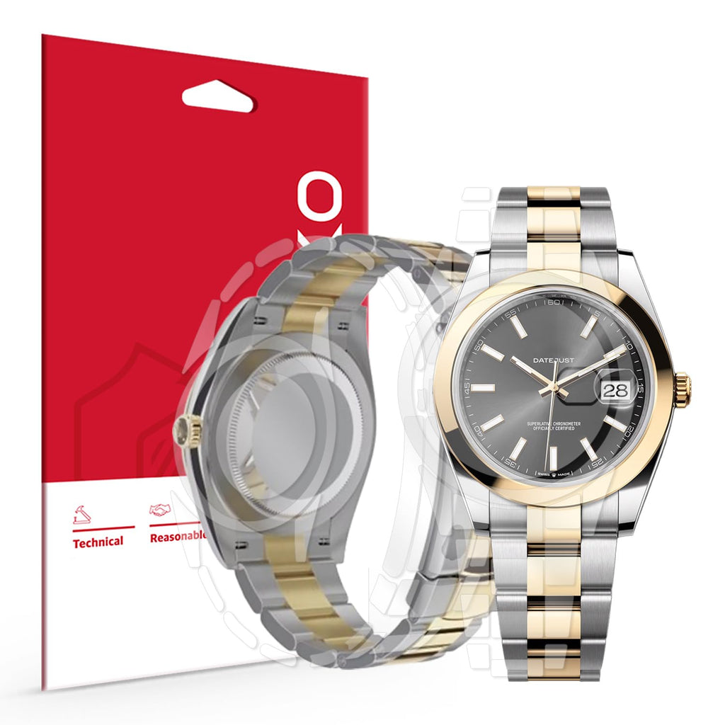 skoko 2 Pack Full Body Protective Film Compatible with Rolex Oyster Perpetual Datejust 41mm Transparent Clear Skin Full Protector Coverage Anti Scartch