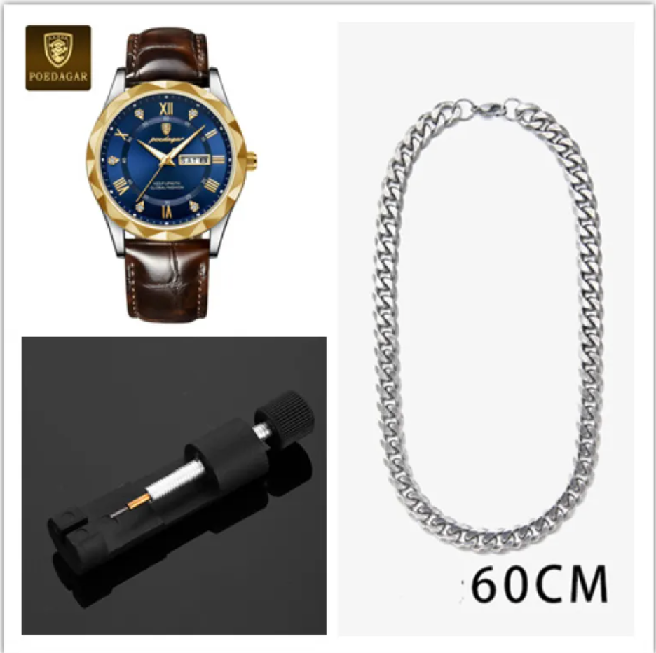 Men's Luxury Leather Strap Quartz Watch
